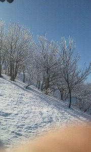 快晴の雪山！